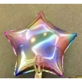 Balão Metalizado Estrela Degradê 18" (45cm)