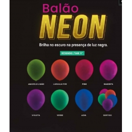 Balão 9" Neon Sortidos (25 un.)