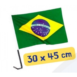 Bandeira do Brasil em Tecido c/ Haste (30x45cm)