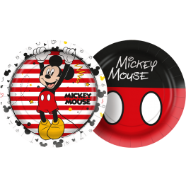 Prato de Papel do Mickey Mouse 18cm (12 un.)