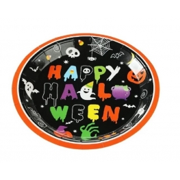 Prato de Papel Happy Halloween 18cm (10 un.)