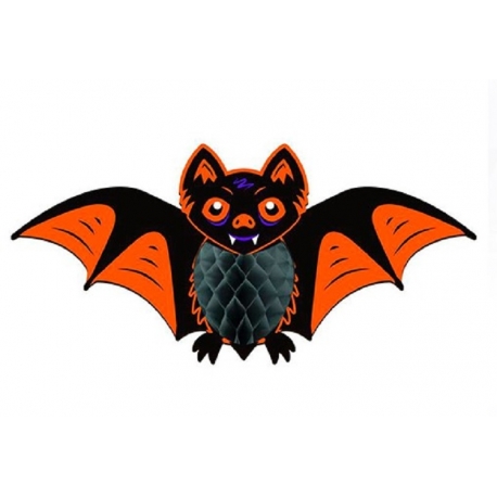 Decoração de Teto Morcego para Halloween 14x29cm (1 un.)