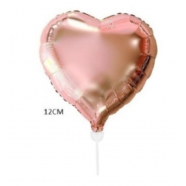 Balão Metalizado Coração Rosê Gold 5" (12cm)