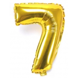 Balão Metalizado Dourado Número 7 28" (70cm)