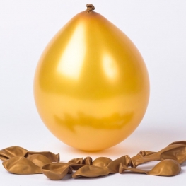 Balão Látex 9" Metalizado Ouro (50 un.)