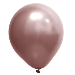 Balão Látex 9" Cromado Rosê Gold (25 un.)