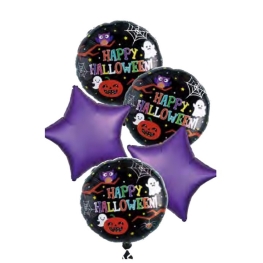 Kit Balão Happy Halloween Black com 5 unidades