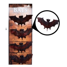 Morcego Aterrorizante Halloween Vermelho (4 un.)