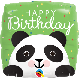 Balão Feliz Aniversário Panda Feliz 18" (45cm)
