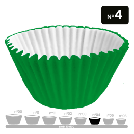 Forminha de Papel Descartável Verde Número 4 (100 un.)