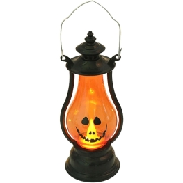 Lampião Halloween Abóbora com Luz 16cm