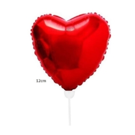 Balão Metalizado Coração Vermelho 5" (12cm)