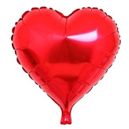 Balão Metalizado Coração Vermelho 18" (45cm)