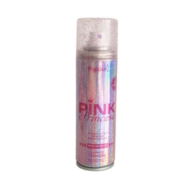 Tinta com Glitter Spray p/ Cabelo Pink Princesa 135ml