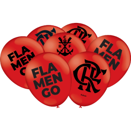 Balão de Látex 9" Flamengo Vermelho (25 un.)