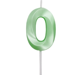 Vela Mini Design Verde Candy Número 0