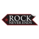 Adesivo Decorativo Rock Never Ends