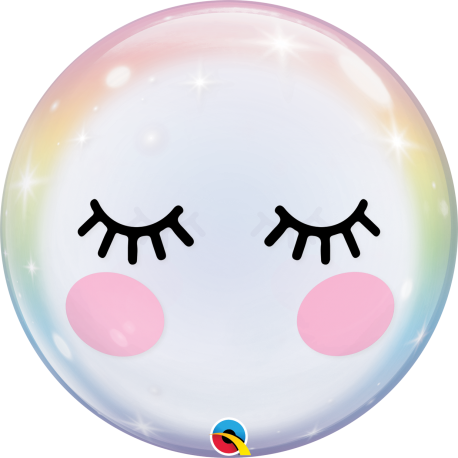 Balão Bubble Decorado Cílios 22" (55cm)