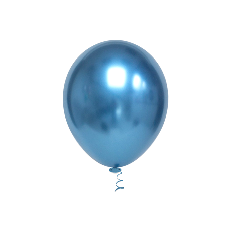 Balão Platino Redondo 10" Azul (25 un.)