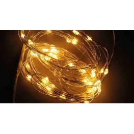 Cordão de LED com 50 Lâmpadas Amarelas 5,30 Metros