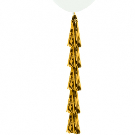 Franja para Balão Tassel Liso Dourado 25x35cm
