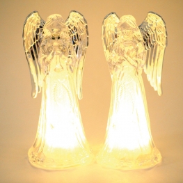 Anjo de Natal Transparente com Iluminação Incolor