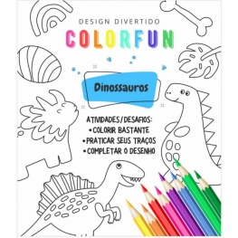 Colorfun - Livreto de Colorir - Dinossauros - 24 Páginas