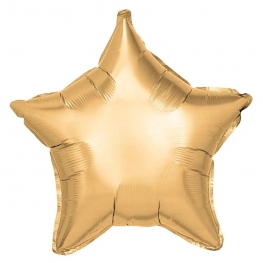 Balão Metalizado 45cm Estrela Ouro