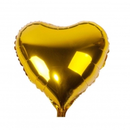 Balão Metalizado Coração Dourado 9" (25cm)