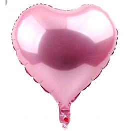 Balão Metalizado 12cm Coração Rosa
