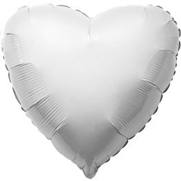 Balão Metalizado Coração Branco 5" (12cm)