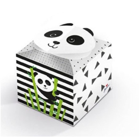 Caixa para Lembrancinhas de Aniversário do Tema Panda (8 un.)